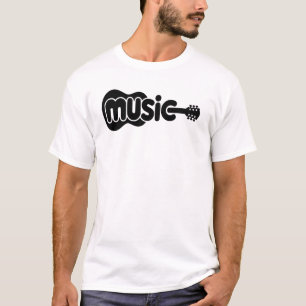 T-shirt pour guitare de musique minimaliste   Amat