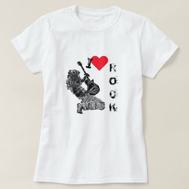 T-Shirt pour Guitariste de Rock (Design devant)