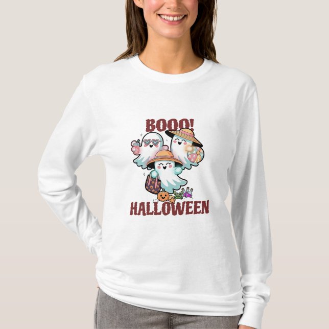 T-shirt pour Halloween Ghosts Boo (Devant)