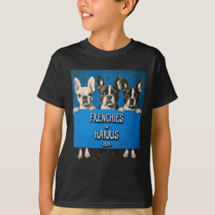 T-shirt Pour Harris 2024 Campagne d'art adorable bouledogu