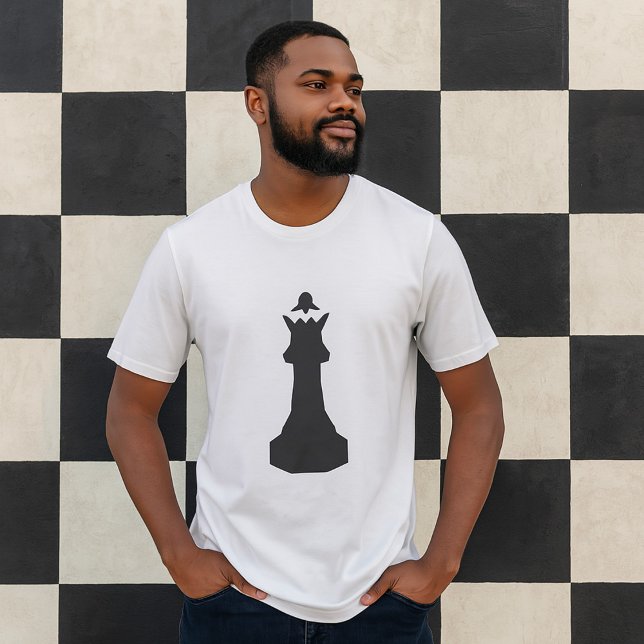 T-Shirt pour homme d'échecs noir (Créateur téléchargé)