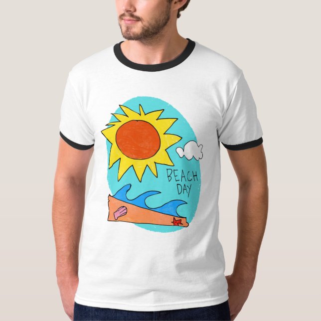 T-shirt pour homme "Jour de plage" (Devant)