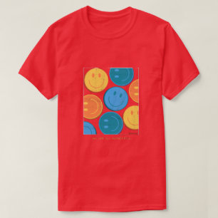 T-Shirt pour hommes Affiche de visages souriants c