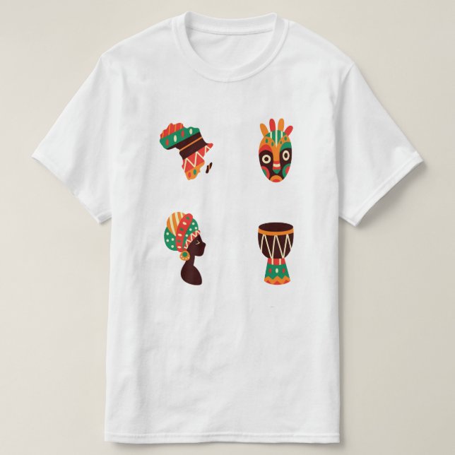 T-Shirt pour hommes Art Africain (Design devant)