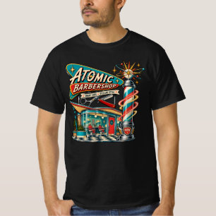 T-shirt pour hommes Atomic Barbershop Rétro années