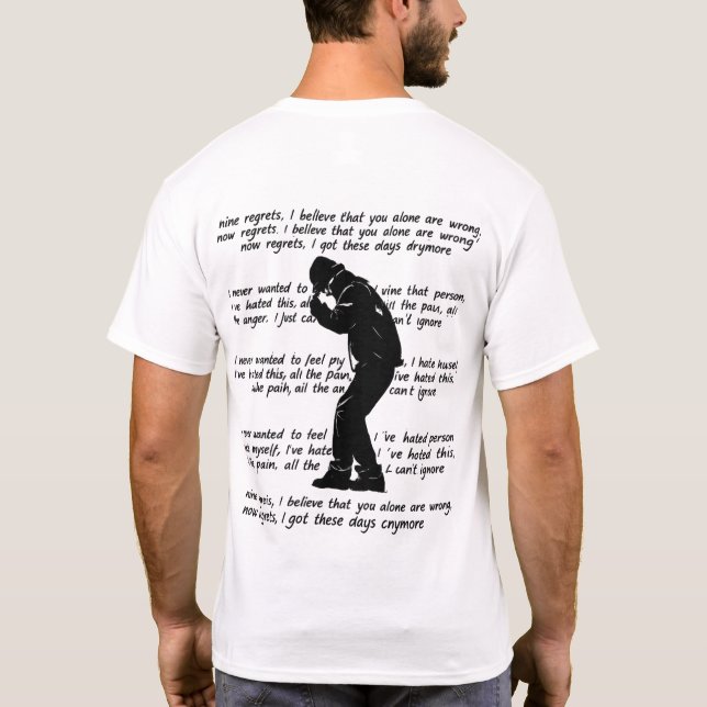 T-Shirt pour hommes avec impression abstraite esth (Dos)