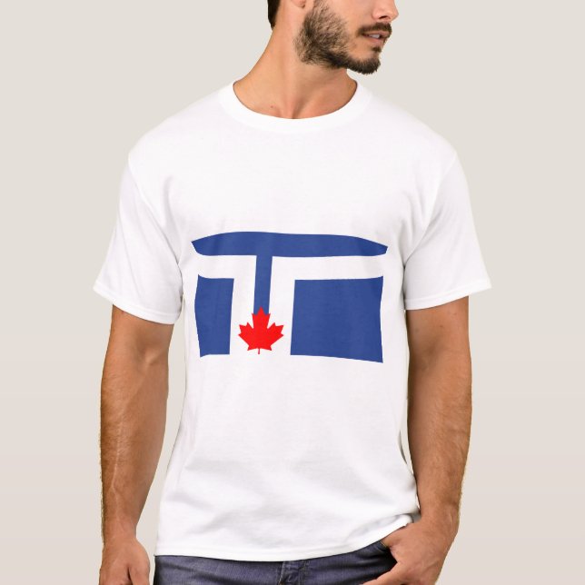 T-shirt pour hommes avec le drapeau de Toronto, Ca (Devant)