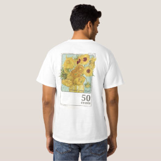 T-Shirt pour hommes avec motif tournesol vintage
