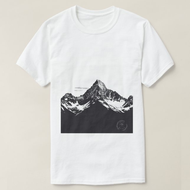 T-shirt pour hommes avec un design noir et blanc (Design devant)