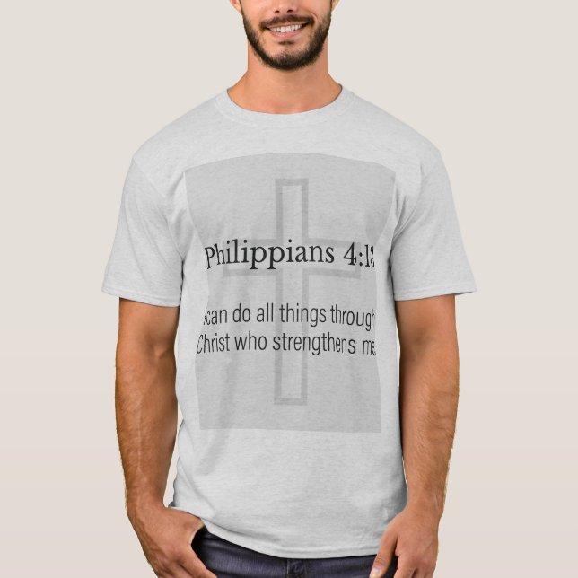 T-shirt pour hommes chrétiens Philippiens 4:13 (Devant)