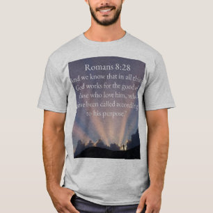 T-Shirt pour hommes Chrétiens Verset Biblique Roma
