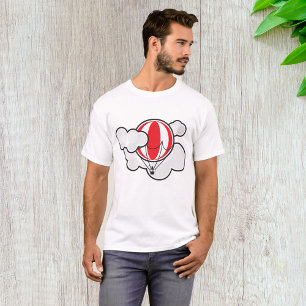 T-Shirt pour hommes de ballon à air chaud nuageux