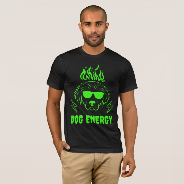T-shirt pour hommes Electric Dog Energy - Canidé N (Devant entier)