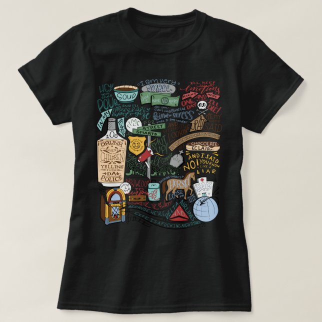 T-shirt Pour Hommes Femmes (Colorisée) John Mulaney Citati (Design devant)