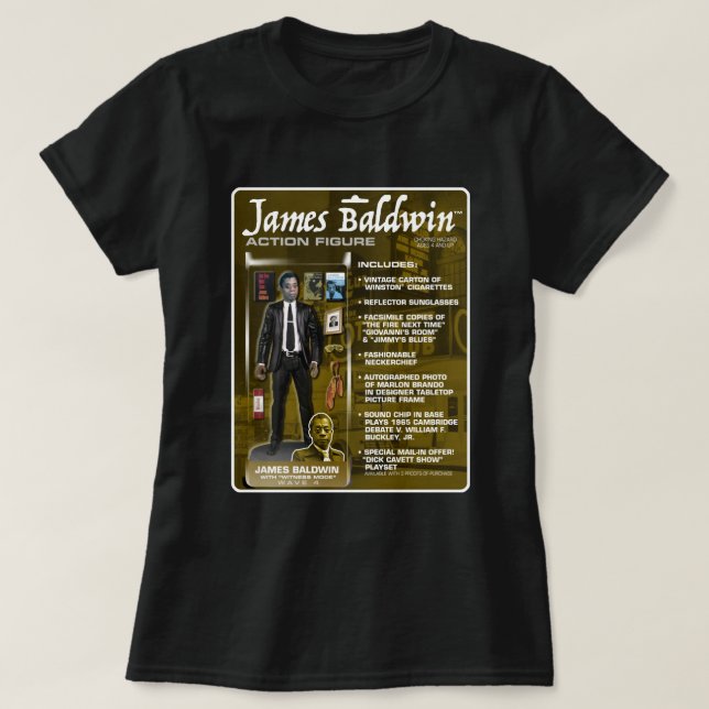 T-shirt Pour Hommes Femmes James Baldwin Cadeaux Pour Vent (Design devant)