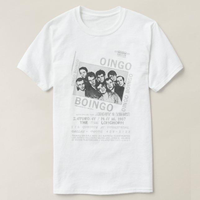 T-shirt Pour Hommes Femmes Oingo Boingo 1987 Vintage Aweso (Design devant)