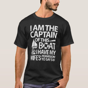 T-shirt pour hommes fier capitaine de bateau voile