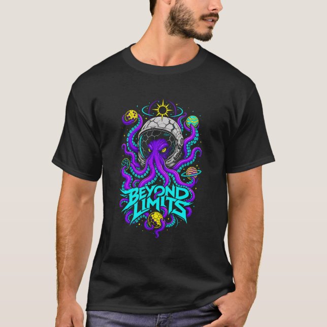 T-Shirt pour hommes graphique Cosmic Octopus Beyon (Devant)