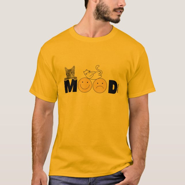 T-Shirt pour hommes Humeur de chat drôle (Devant)