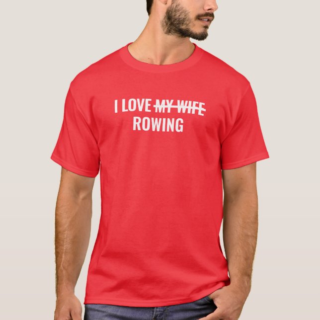 T-shirt pour hommes | I Love Rowing (Devant)