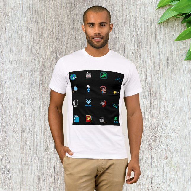 T-shirt pour hommes icônes Web (Créateur téléchargé)