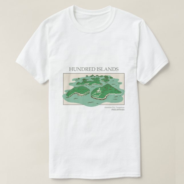 T-shirt pour hommes île (Design devant)