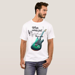 T-shirt pour hommes inspiration musique guitare él