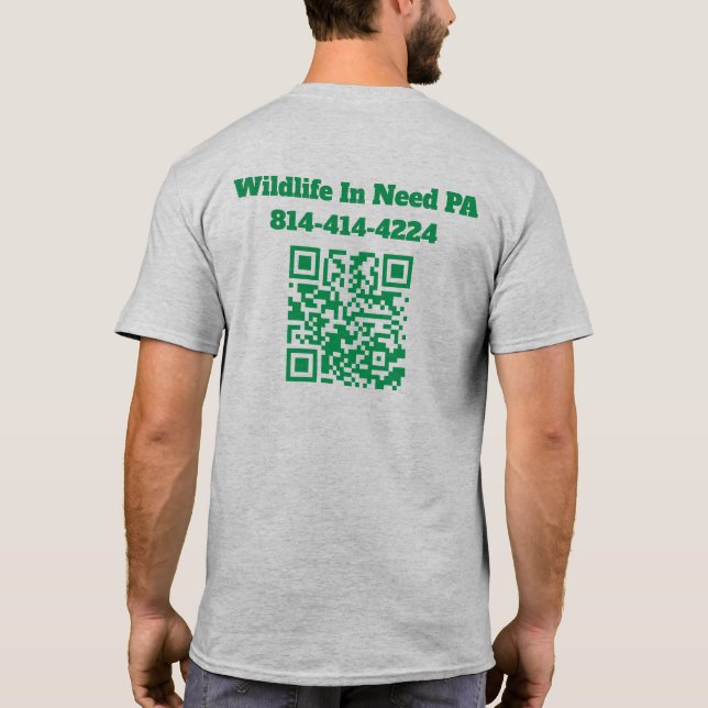 T-shirt pour hommes Logo WIN avec code QR au dos (Dos)