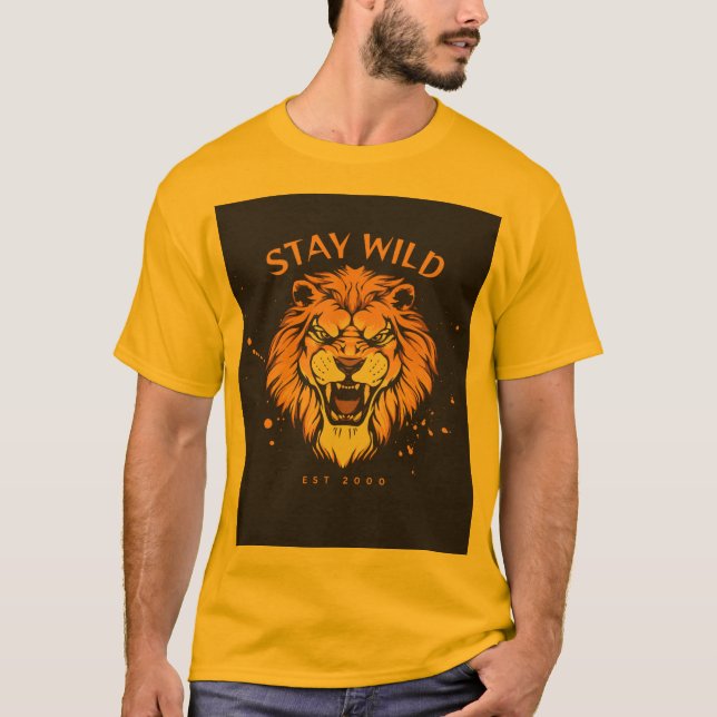 T-shirt pour hommes, maillot de conception restez  (Devant)