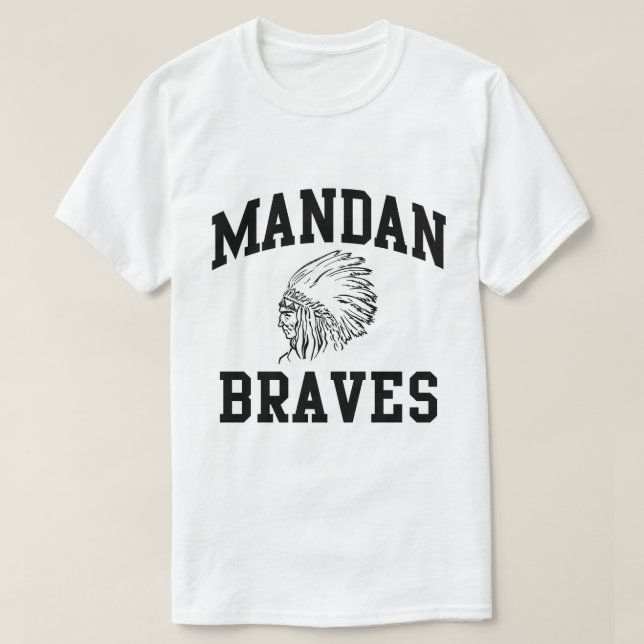 T-shirt pour hommes Mandan Braves (Design devant)