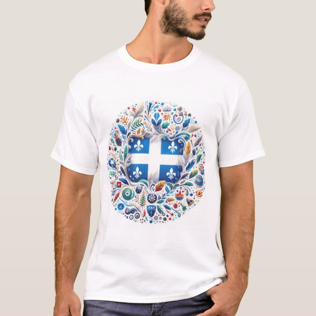 T-shirt pour hommes ou couple Québec (Devant)