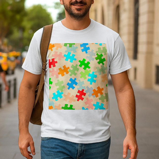 T-shirt pour hommes Pièces de Puzzle (Créateur téléchargé)