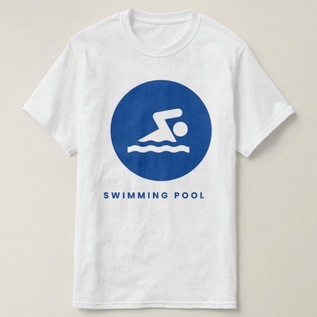 T-shirt pour hommes piscine  (Design devant)