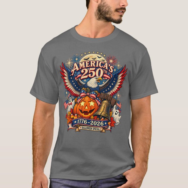T-shirt pour hommes pour le 250e Halloween d'Améri (Devant)