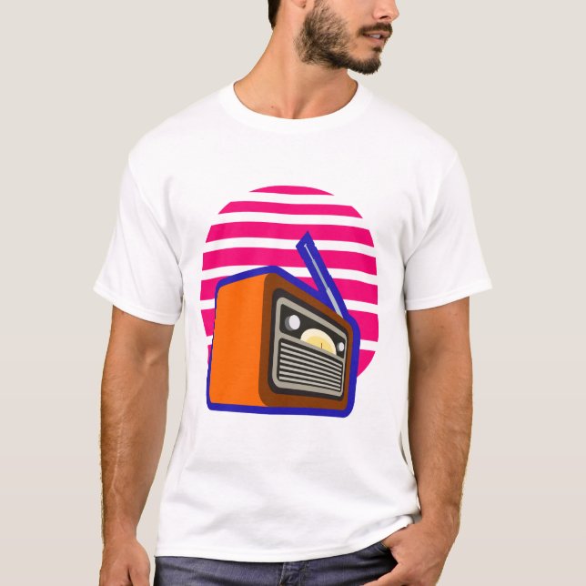 T-Shirt pour hommes Radio Rétro (Devant)