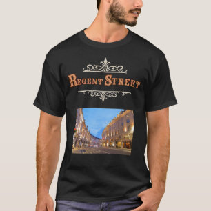 T-Shirt pour hommes Regent Street en noir 