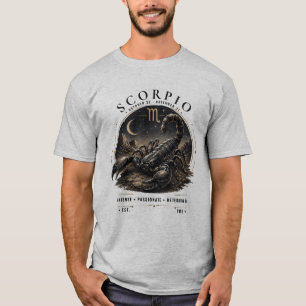T-Shirt pour hommes Signe Scorpion Animal du zodia