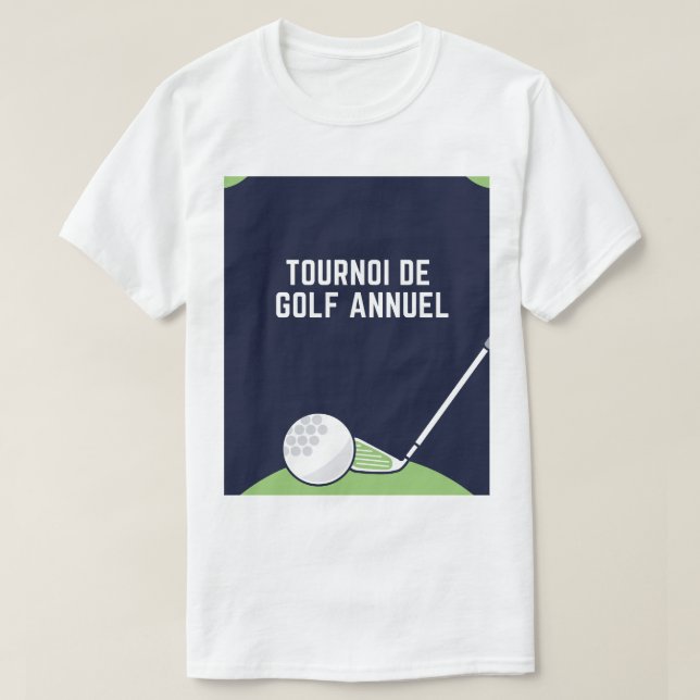T-shirt pour hommes sport de golf  (Design devant)