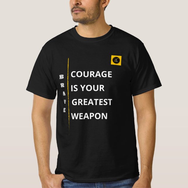 T-Shirt pour hommes - Vibration courageuse (Devant)