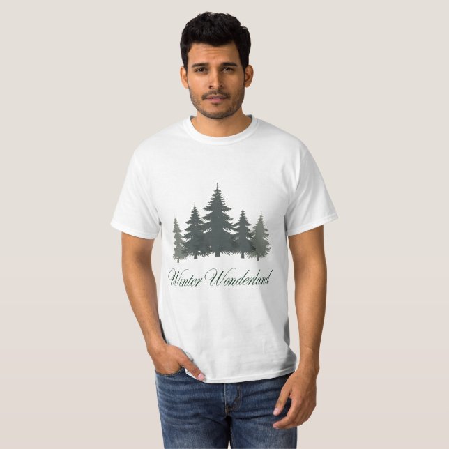 T-shirt pour hommes Winter Wonderland (Devant entier)