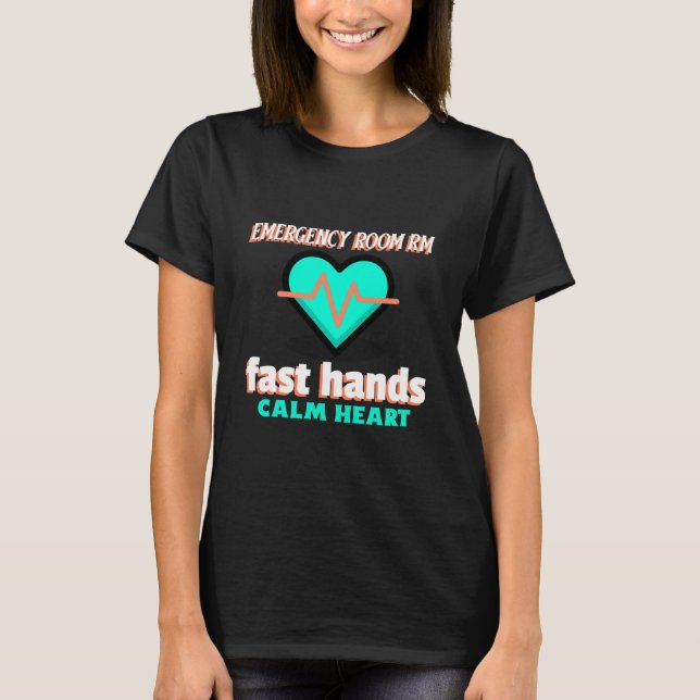 T-shirt pour infirmière des urgences – Mains rapid (Devant)