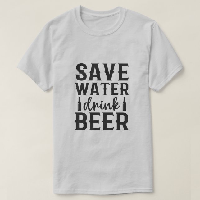 T-shirt pour la bière à boire (Design devant)