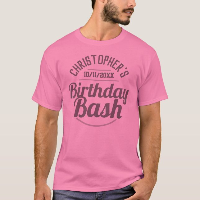 T-Shirt pour la célébration de l'anniversaire d'un (Devant)