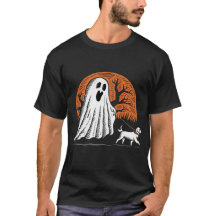 T-shirt pour la marche de Ghost et Chien Halloween