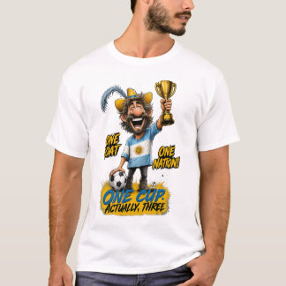 T-shirt pour la nation argentine GOAT Trois Champi