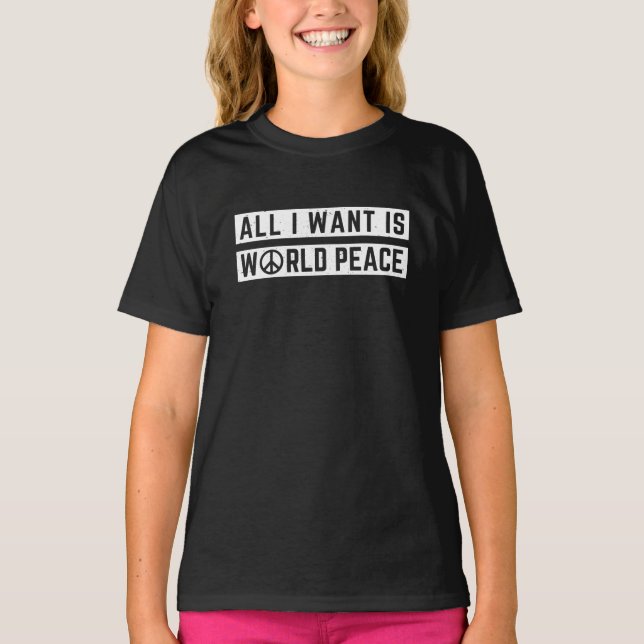 T-Shirt pour la paix mondiale (Devant)