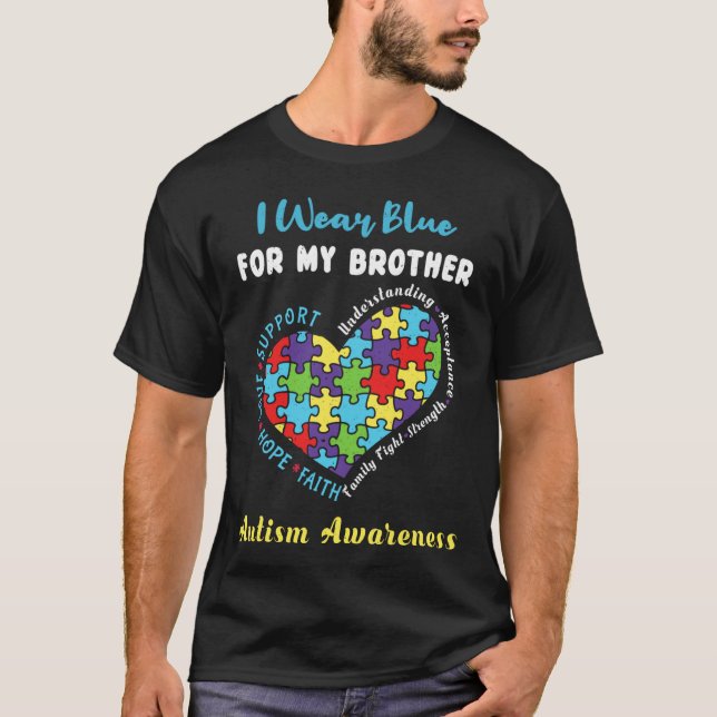 T-shirt Pour la Sensibilisation sur l'autisme spéciale Bro (Devant)