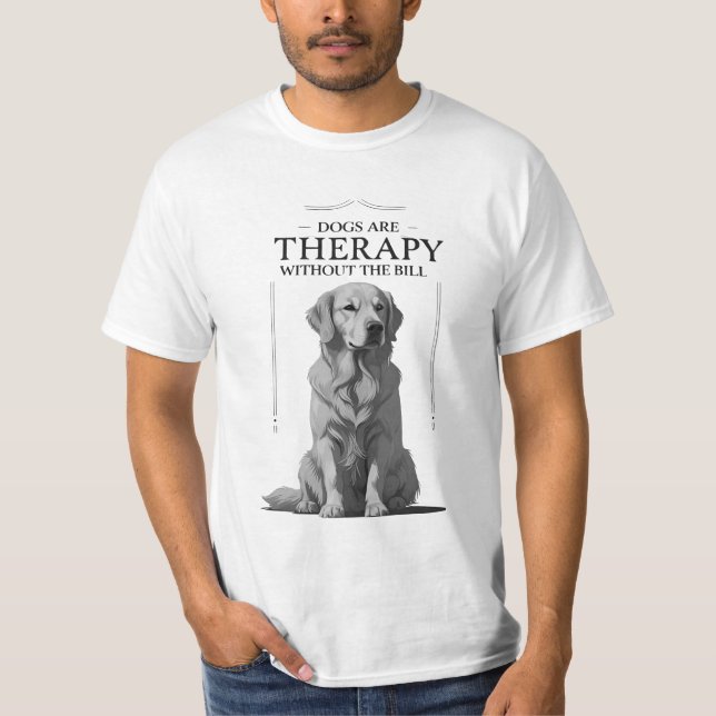 T-shirt pour la thérapie par le chien amusant - Co (Devant)