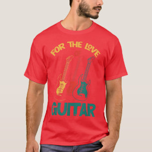T-shirt Pour L'Amour De La Guitare Rétro