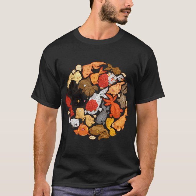 T-shirt Pour L'amour Des Poissons Rouges (Devant)